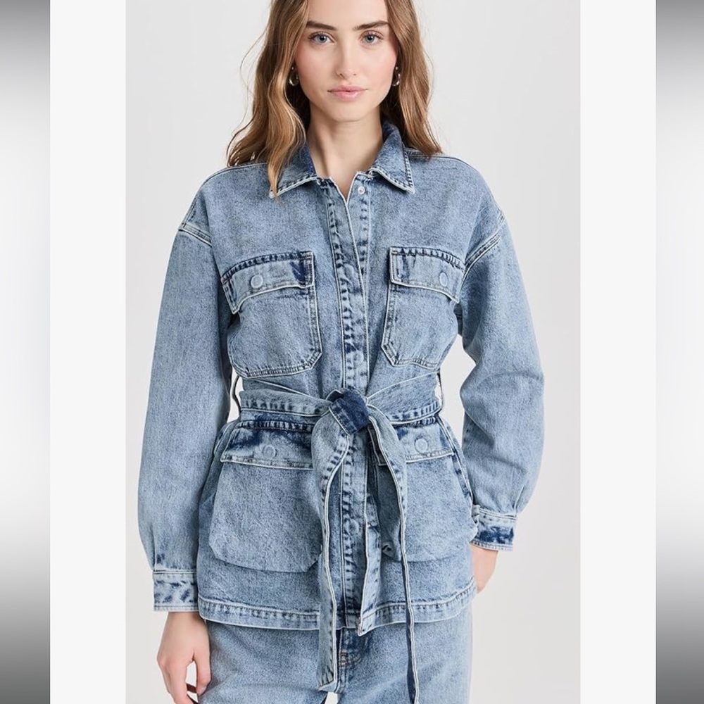 NWT Good American Denim Cargo Jacket L/XL